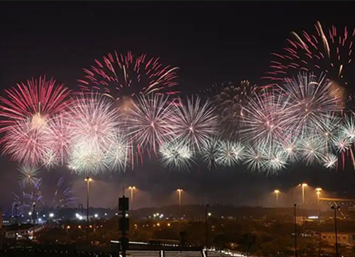 栖霞市焰火晚会